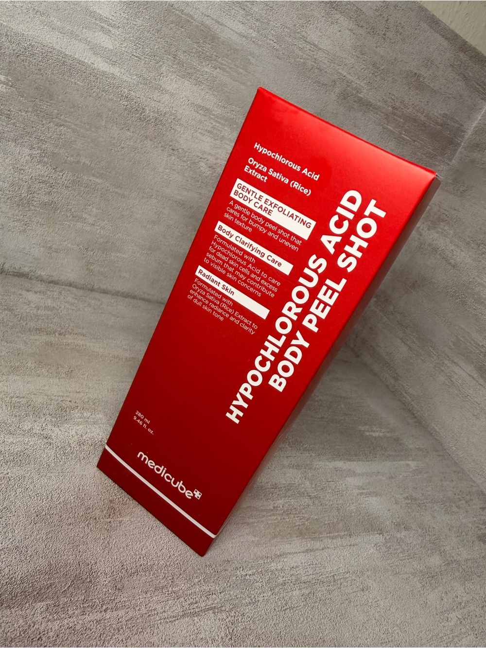 Medicube Hypochlorous Acid Body Peel Shot — Red Exfoliating Treatment